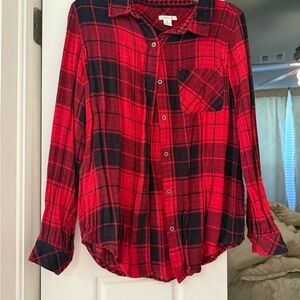 Westbound Red and Black Plaid Shirt